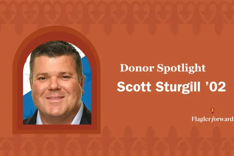 Gift Announcement Graphic with Picture of Scott Sturgill