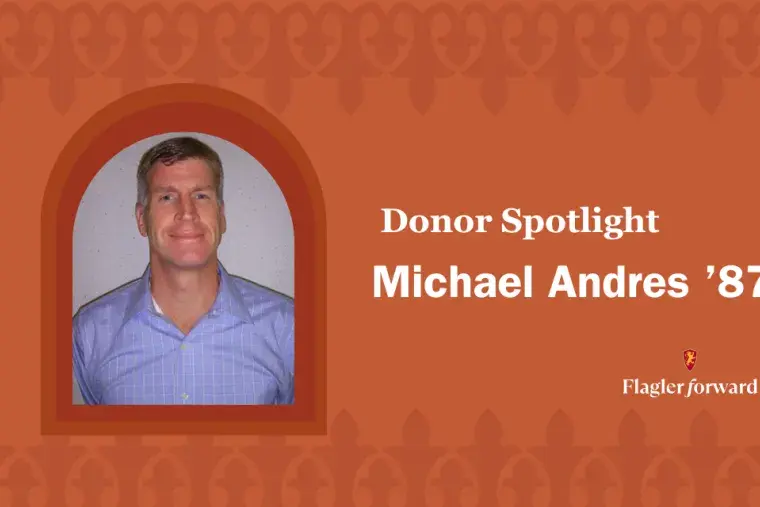 Gift Announcement Graphic with Picture of Michael Andres