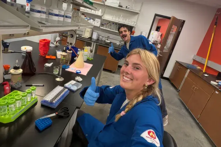Barbara Tucker in the lab