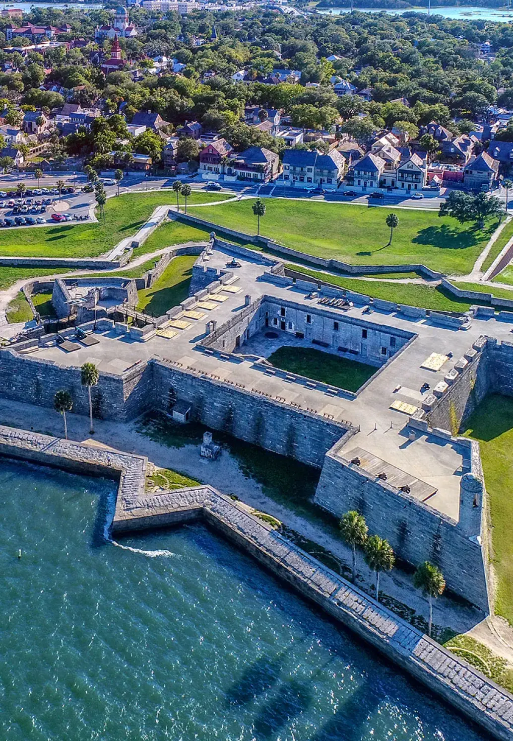 Downtown St. Augustine and the fort