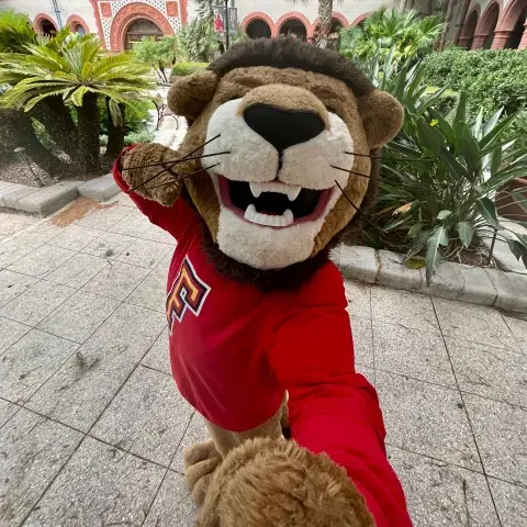 Lewis the Lion taking a selfie