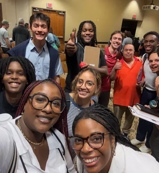 Erica Rivers with participants