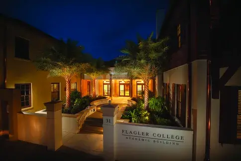 Night view of Pollard Hall