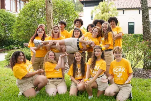 Orientation leaders in a group photo