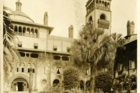 Old photo of Ponce de Leon Courtyard at Flagler