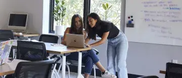 students collaborating at Brown Innovation Center