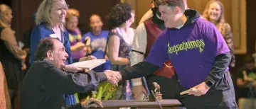 Fan meeting Stine at book signing