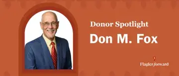Donor Spotlight Template featuring Don Fox