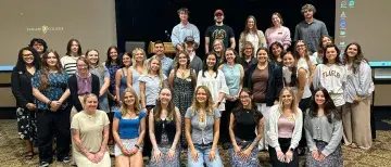 A group image of students taken during education week