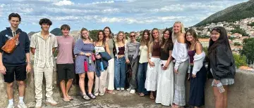A group photo of the students who went on the 2026 FlagSHIP trip to Croatia