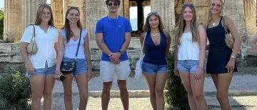 The group of students who attended the 2026 FlagSHIP trip to Greece