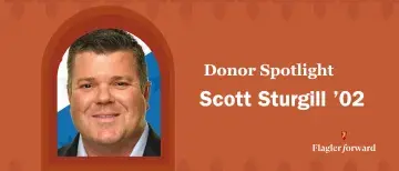 Gift Announcement Graphic with Picture of Scott Sturgill