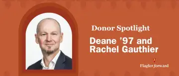 Gift Announcement Graphic with Picture of Dean Gauthier