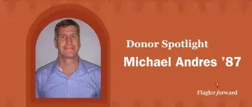 Gift Announcement Graphic with Picture of Michael Andres