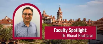 A graphic featuring a headshot of Dr. Bharat Bhattarai
