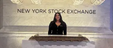 Marissa Brunatti at the New York Stock Exchange