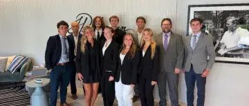 The Financial Investments Club pictured inside JP Morgan's Ponte Vedra Office