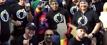 Group shot of Pink Nail Society members