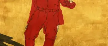 The Hotelmen Image by Erin Kendrick - Red man on yellow background