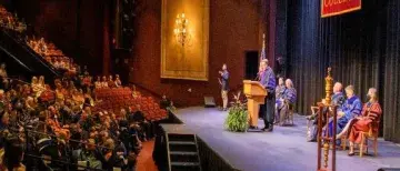 convocation 2022 505x505.jpg President Delaney speaking at Convocation 2022