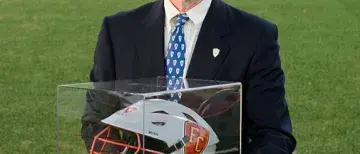 news-lacrosse-brad-janet-sauer-505x505.jpg Brad Sauer at the dedication ceremony of the Flagler College Lacrosse and Intramurals Field on Wednesday, February 23, 2022.