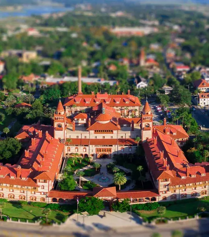 Aerial view of Ponce Hall.