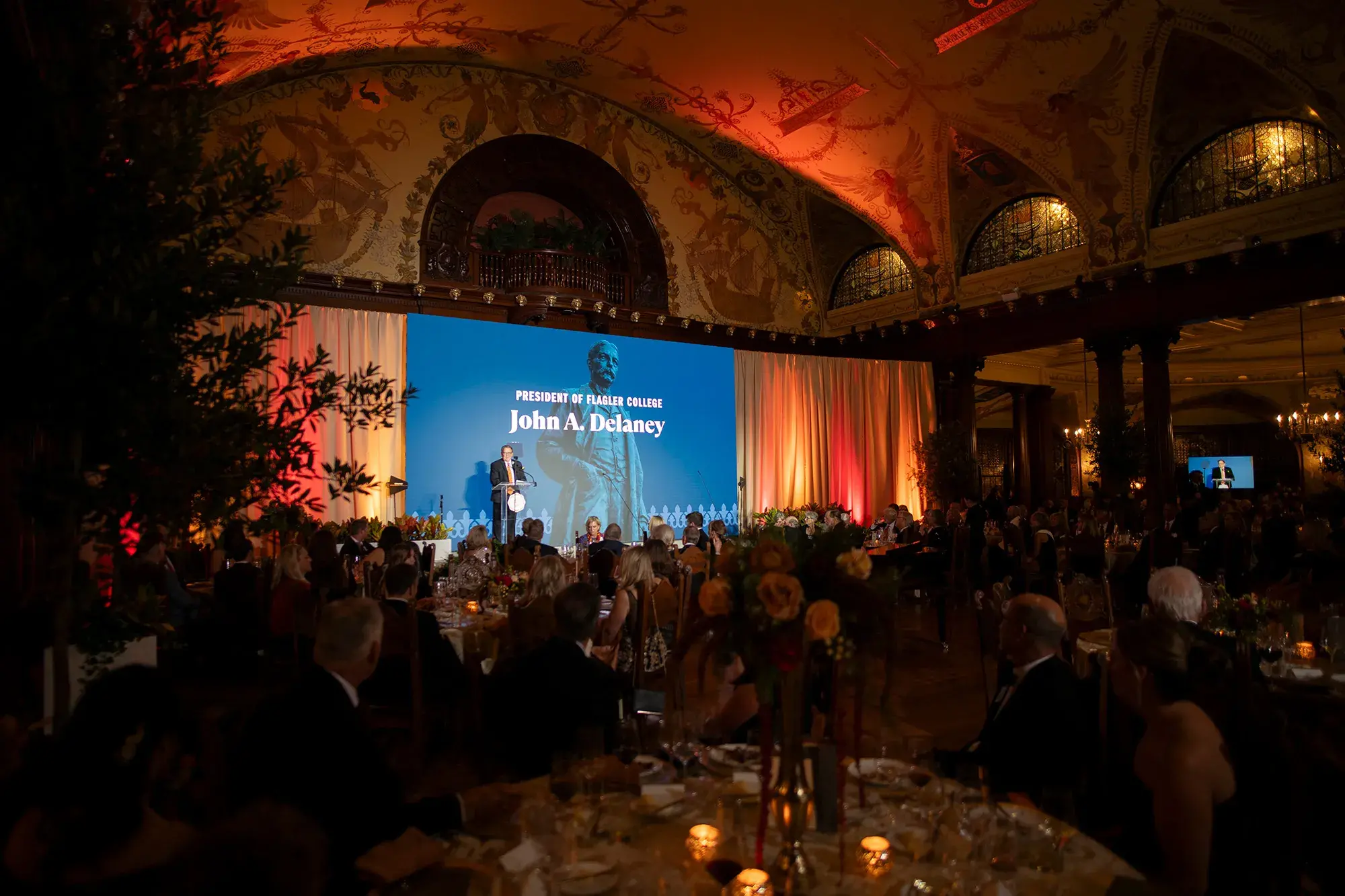 President Delaney addresses the Flagler Forward Gala attendees