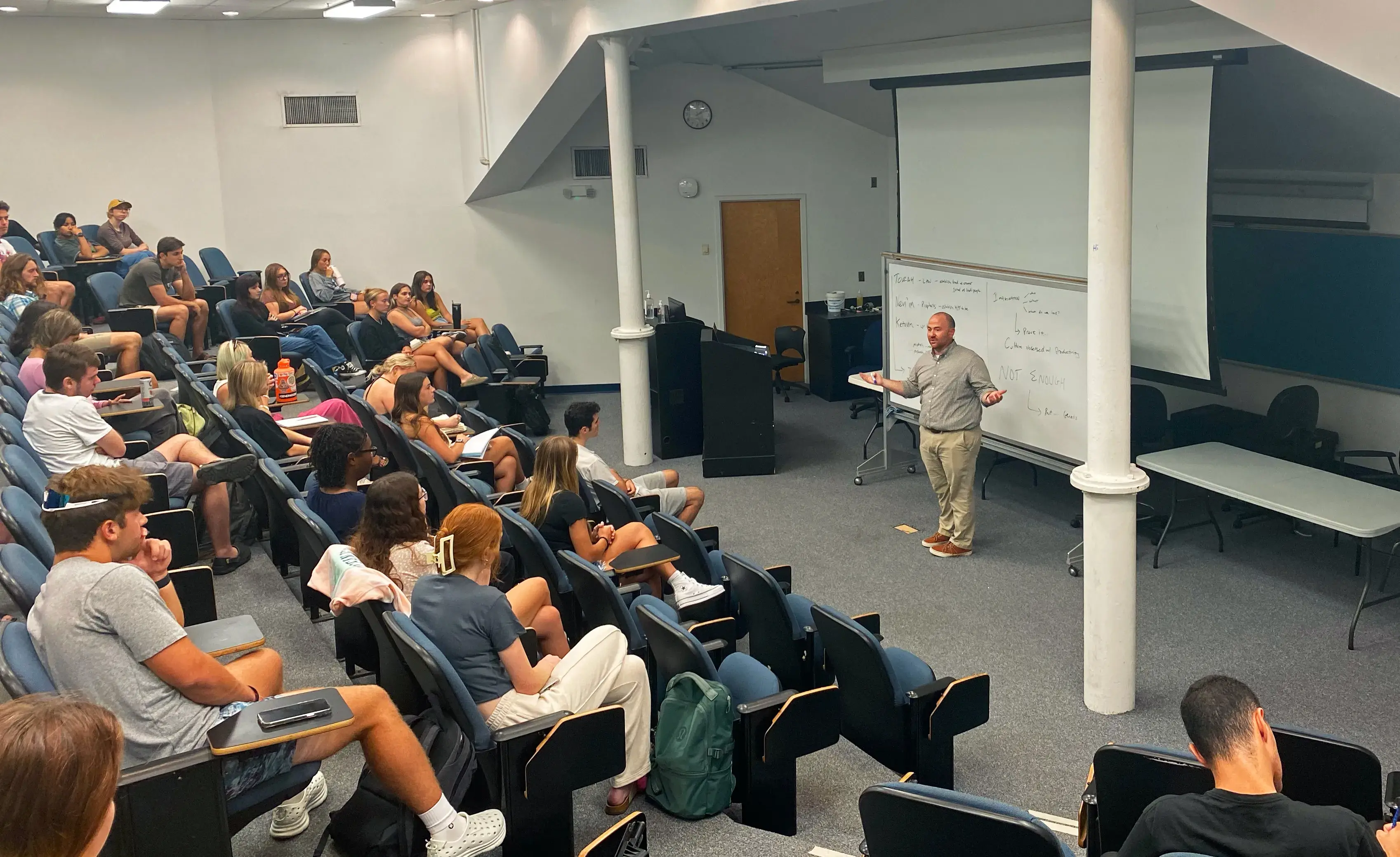 Forbes during lecture, Fall '23