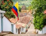 View of a street in Colombia