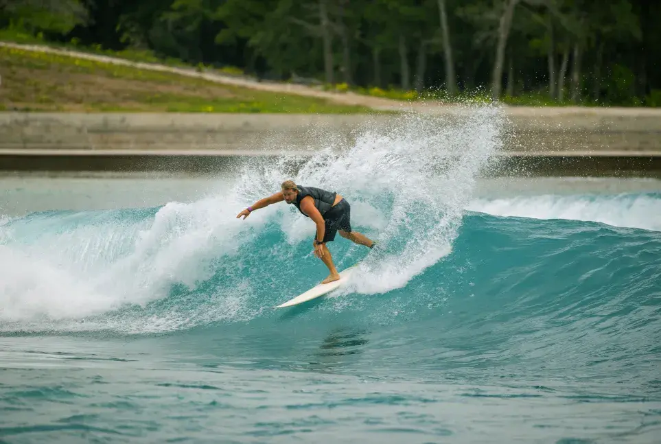 Chip McGraw surfing