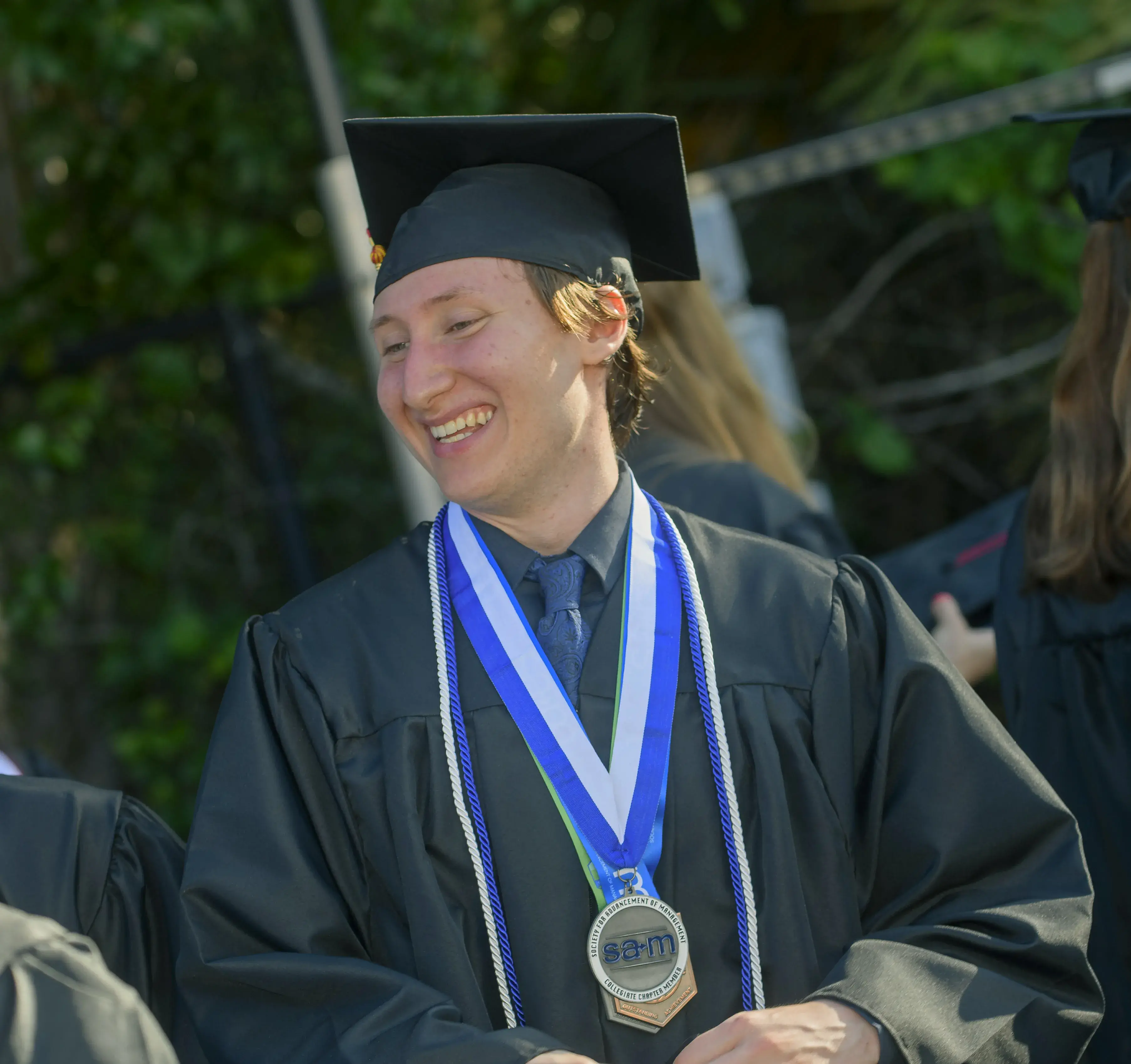 Gabe backstage at graduation