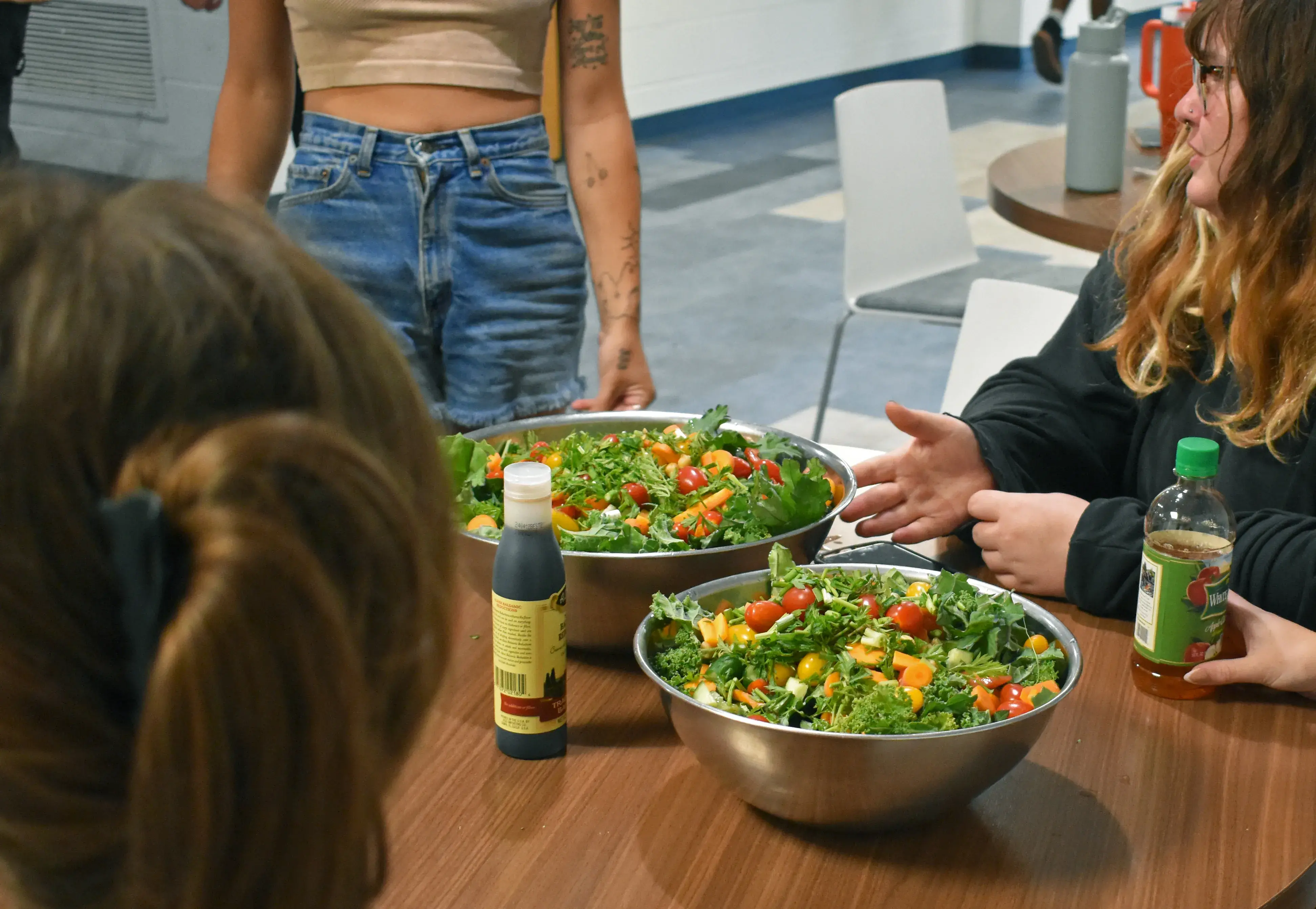 Salad on table in Lewis kitchen