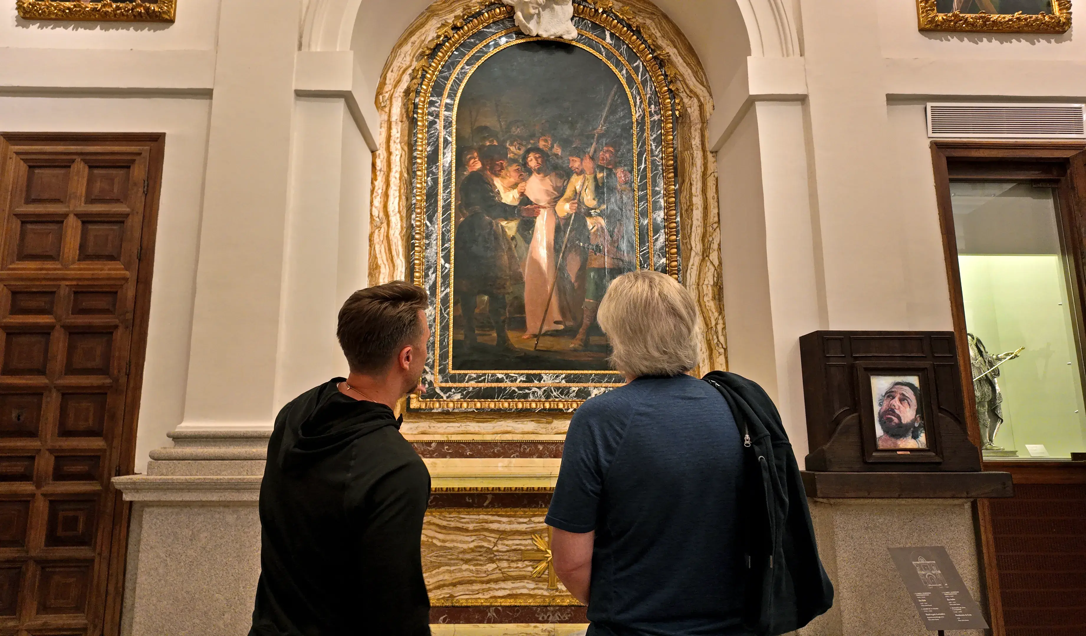 Barker & Johnson in front of painting