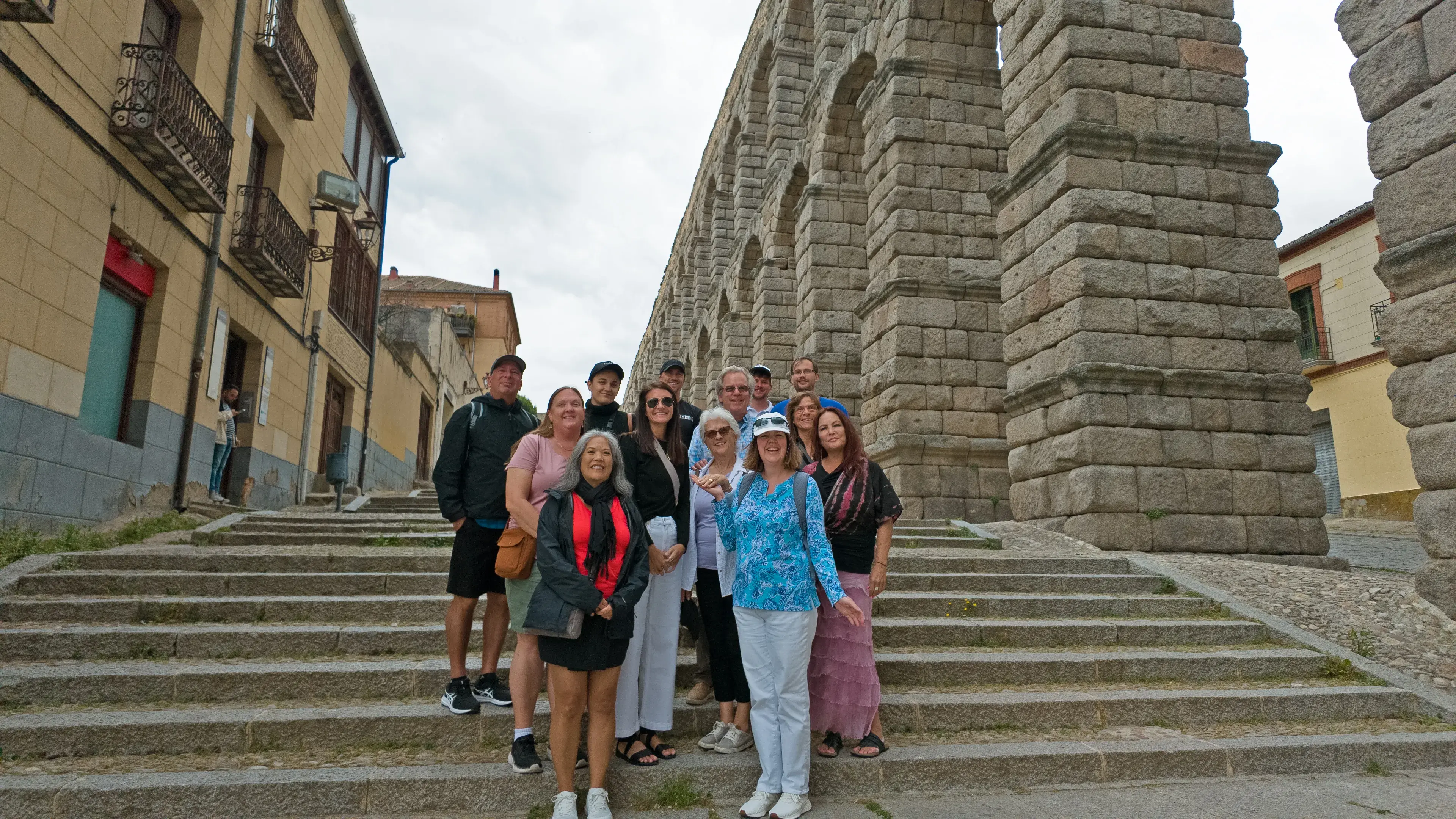 Group at the Aqueduct of Segovia