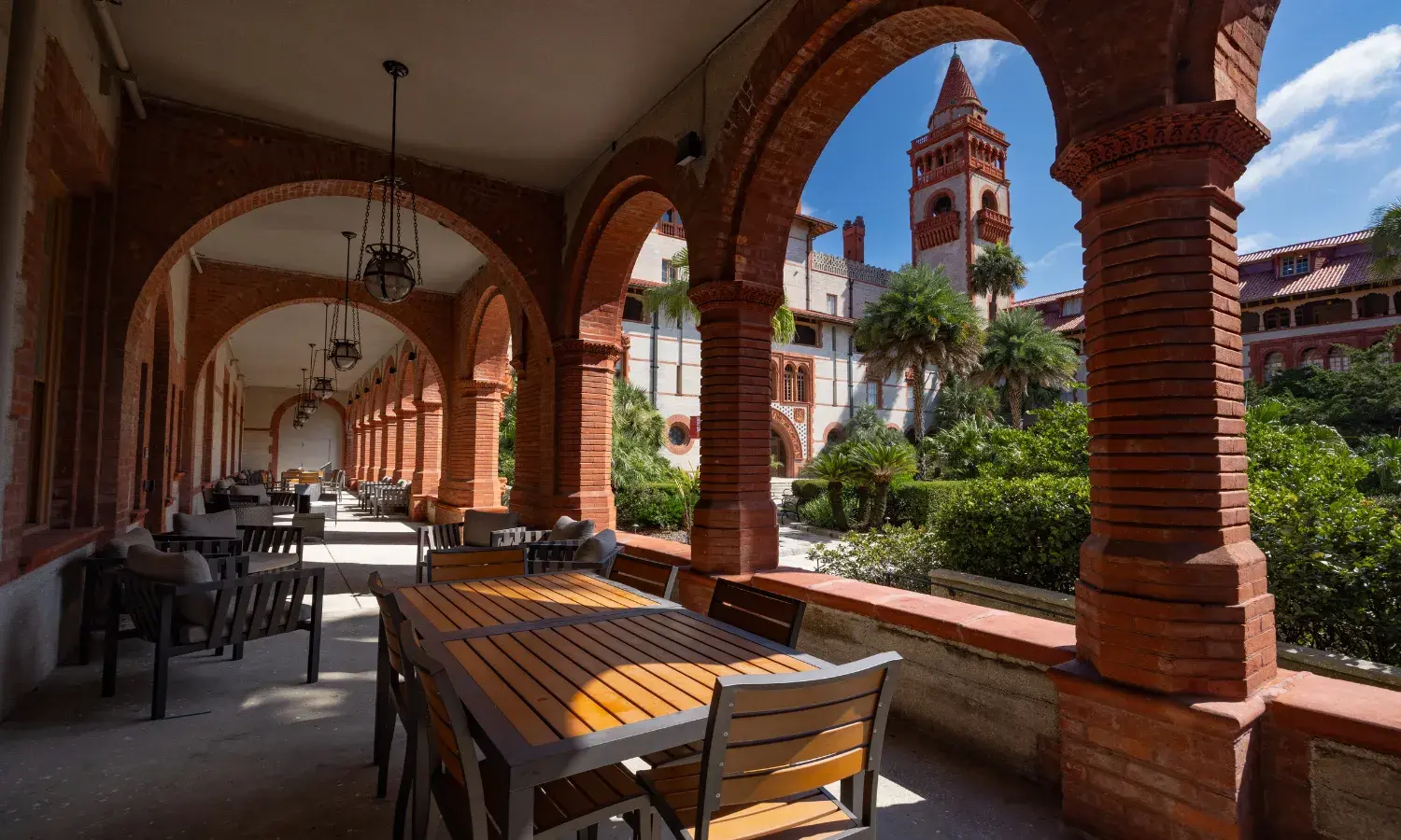 Picture of the breezeway in the Ponce courtyard.