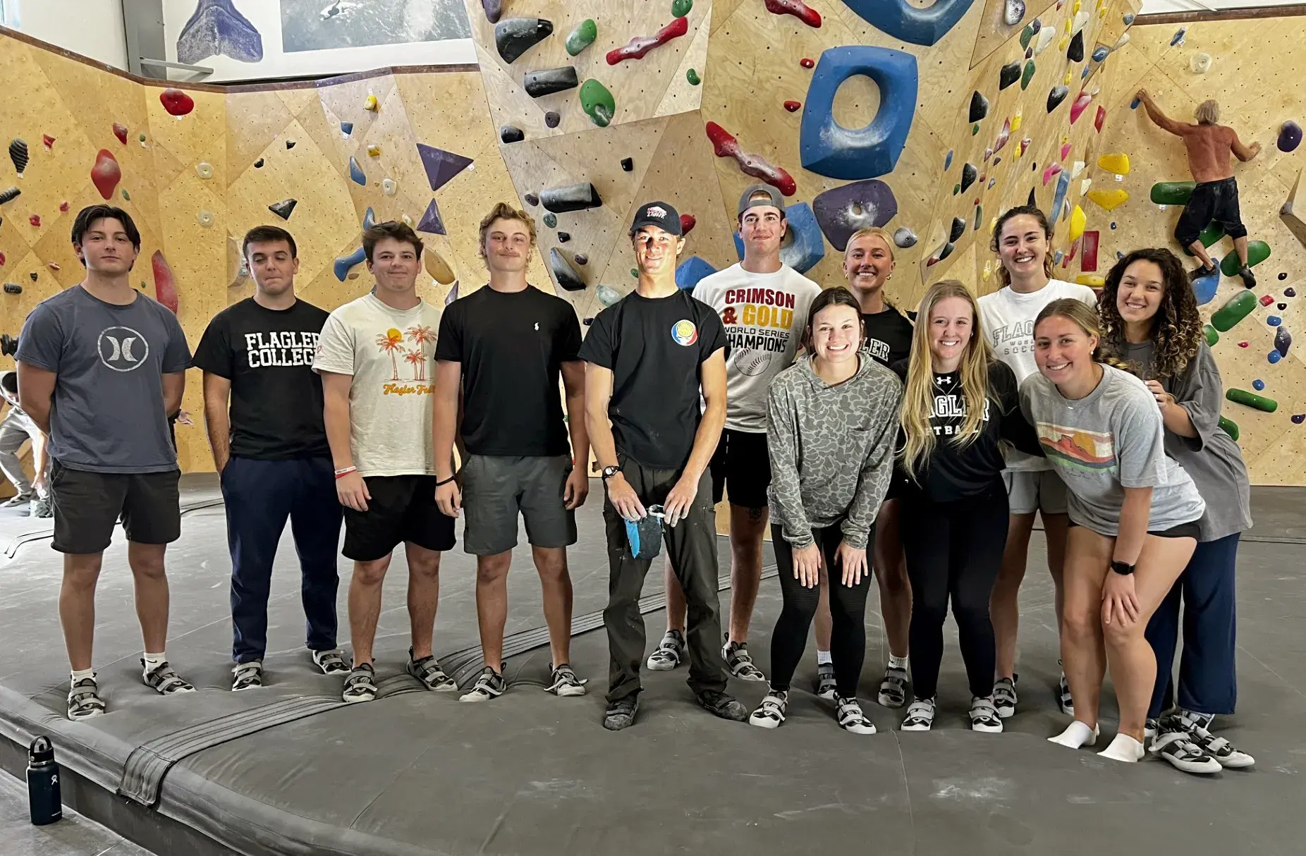 Health Sciences stone climbing