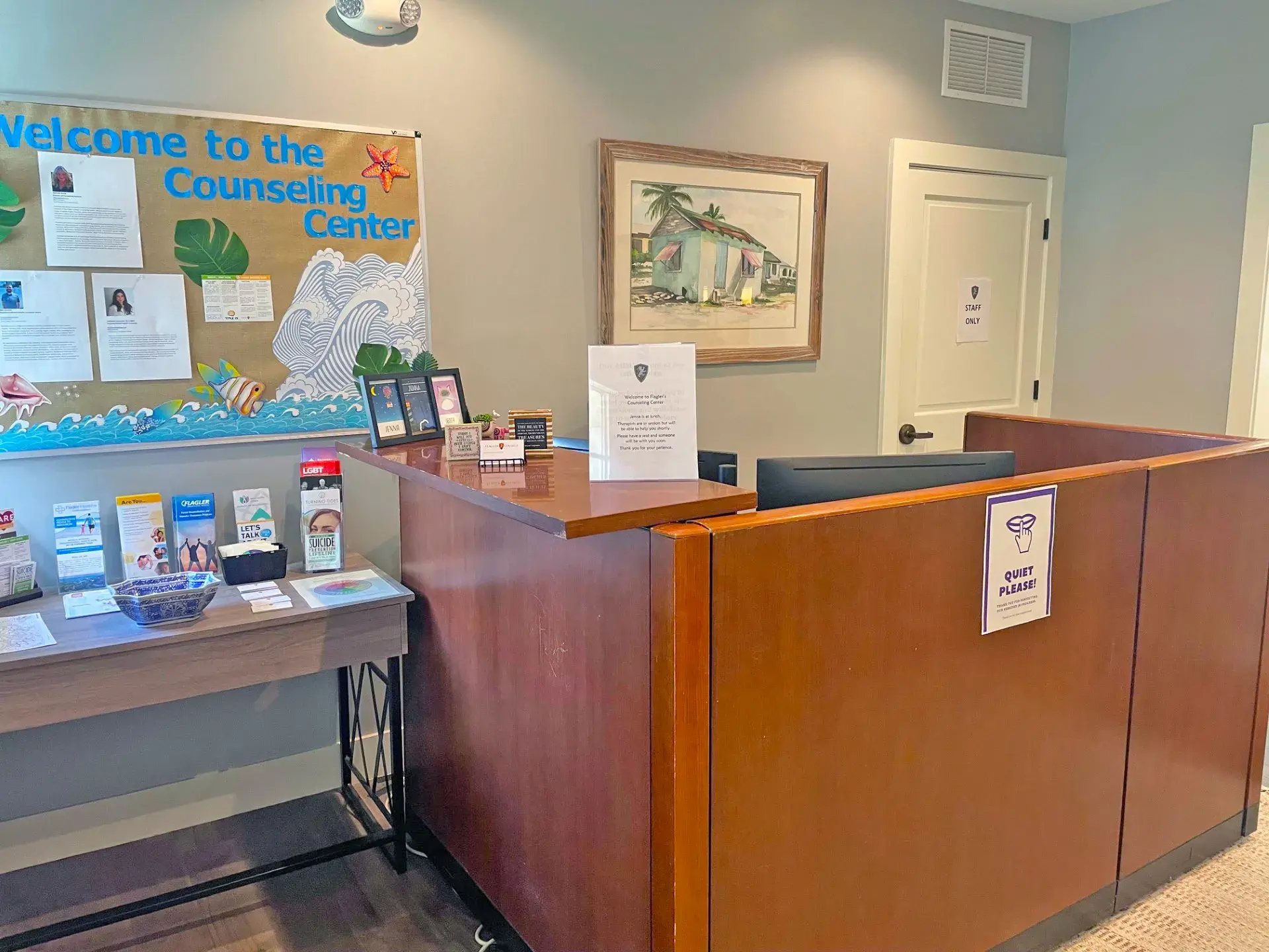 Counseling Center reception desk