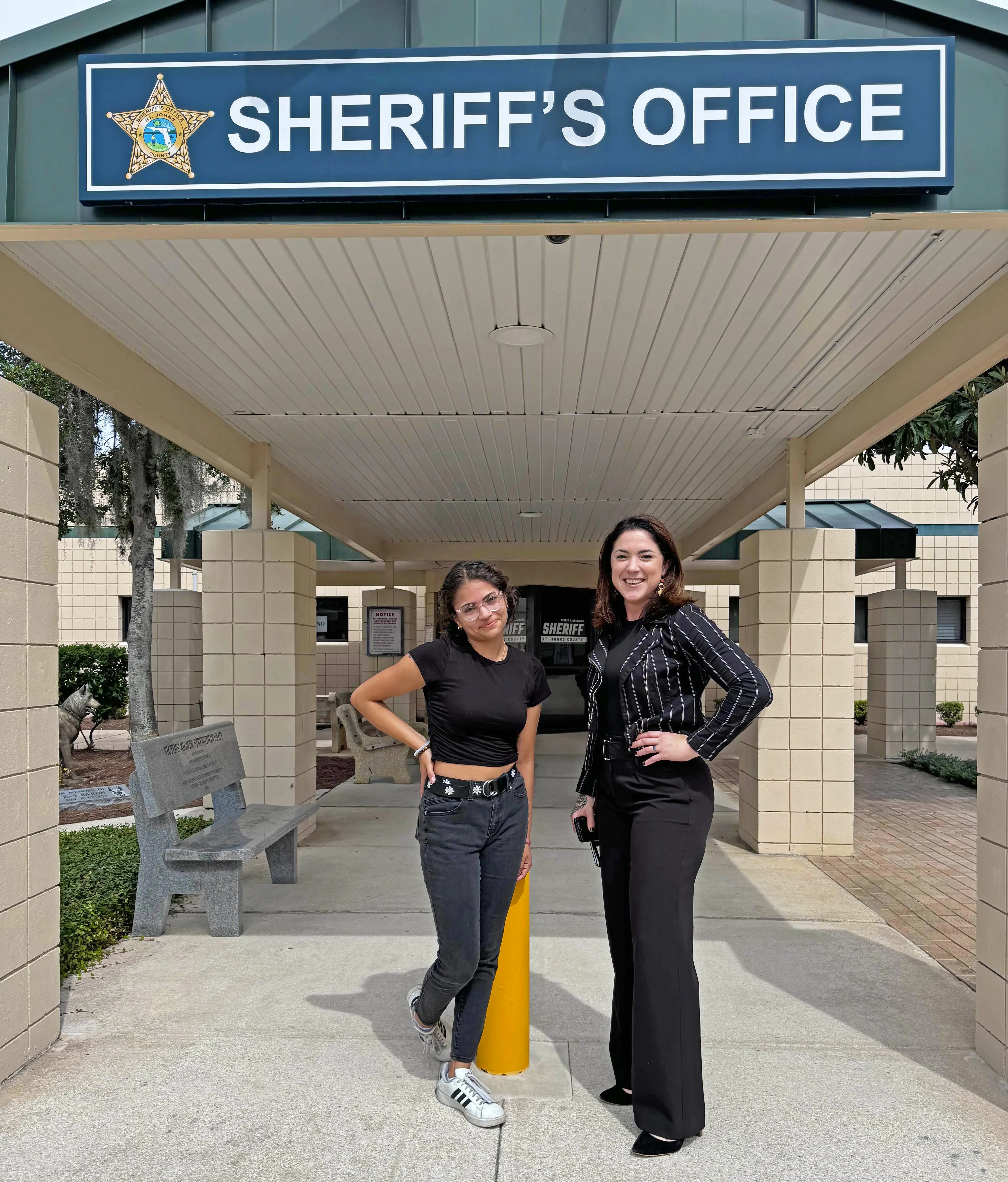 Bos and student on recent trip to St. Johns Detention Center