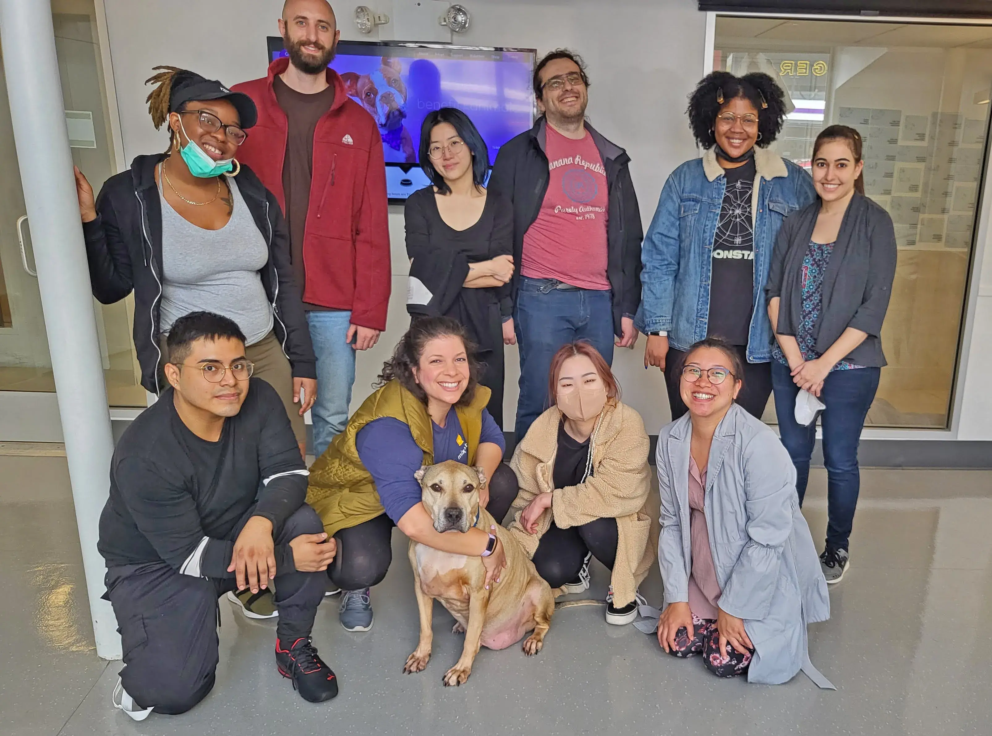 Cassandra with her team at work