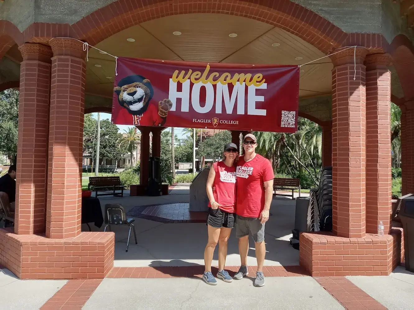 Jenna & Scott volunteering at Move-In years later