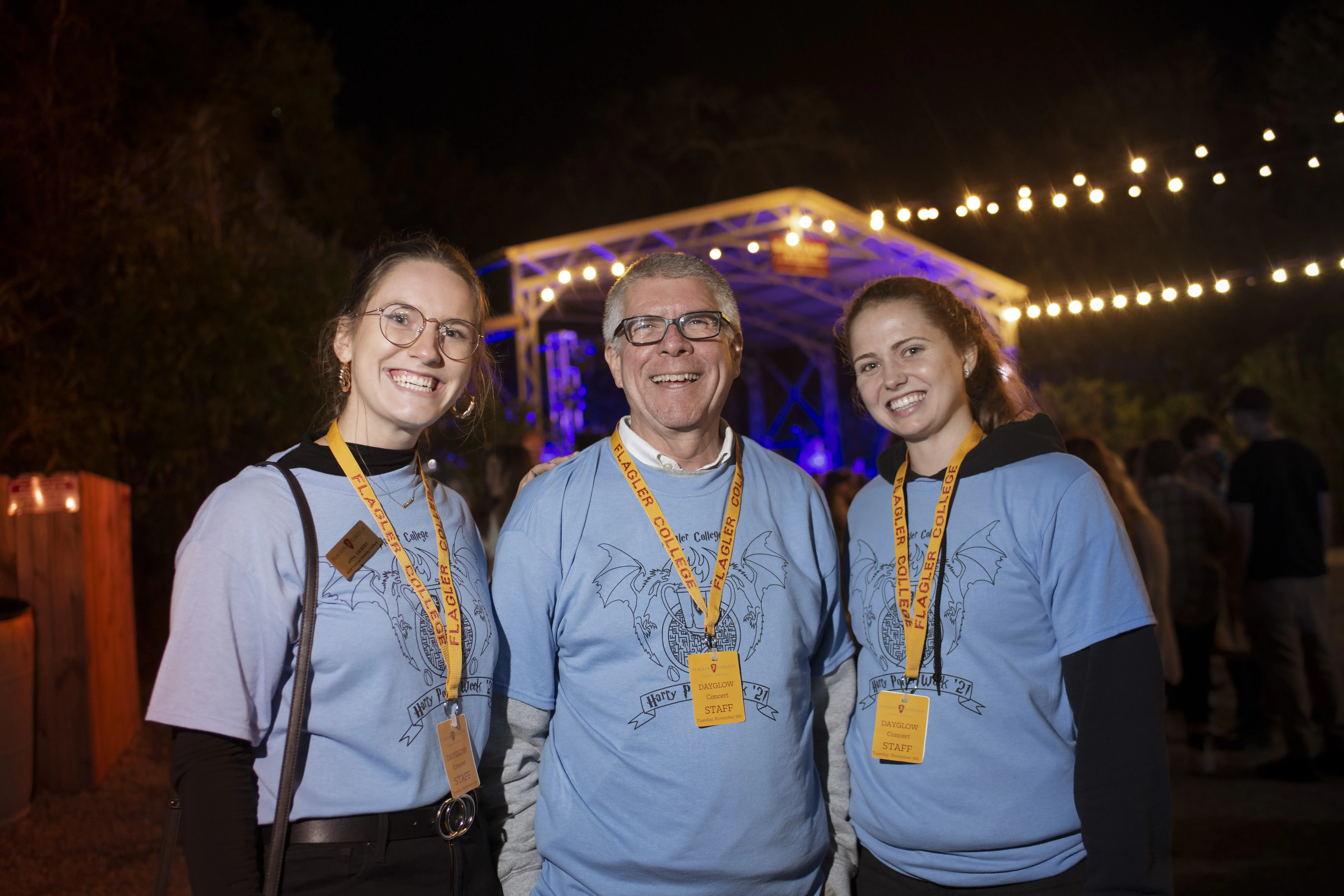 Yvan Kelly with alumni at Flagler event