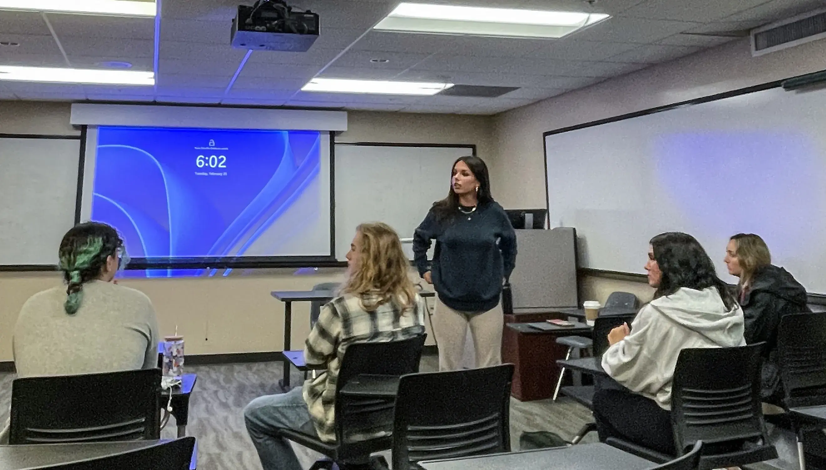 Nyomi Herrera and SAM memebers at February meeting
