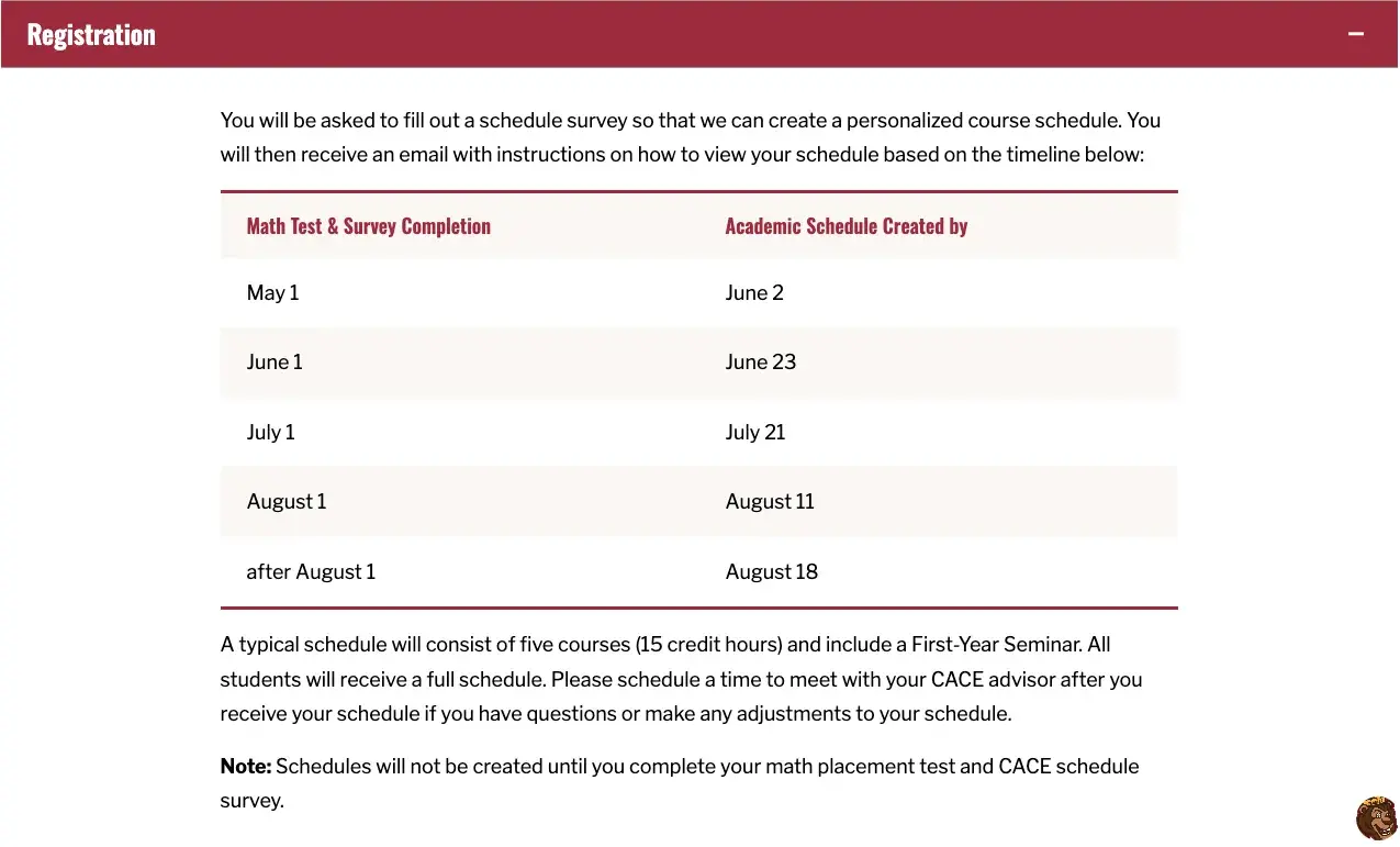 Schedule release screenshot