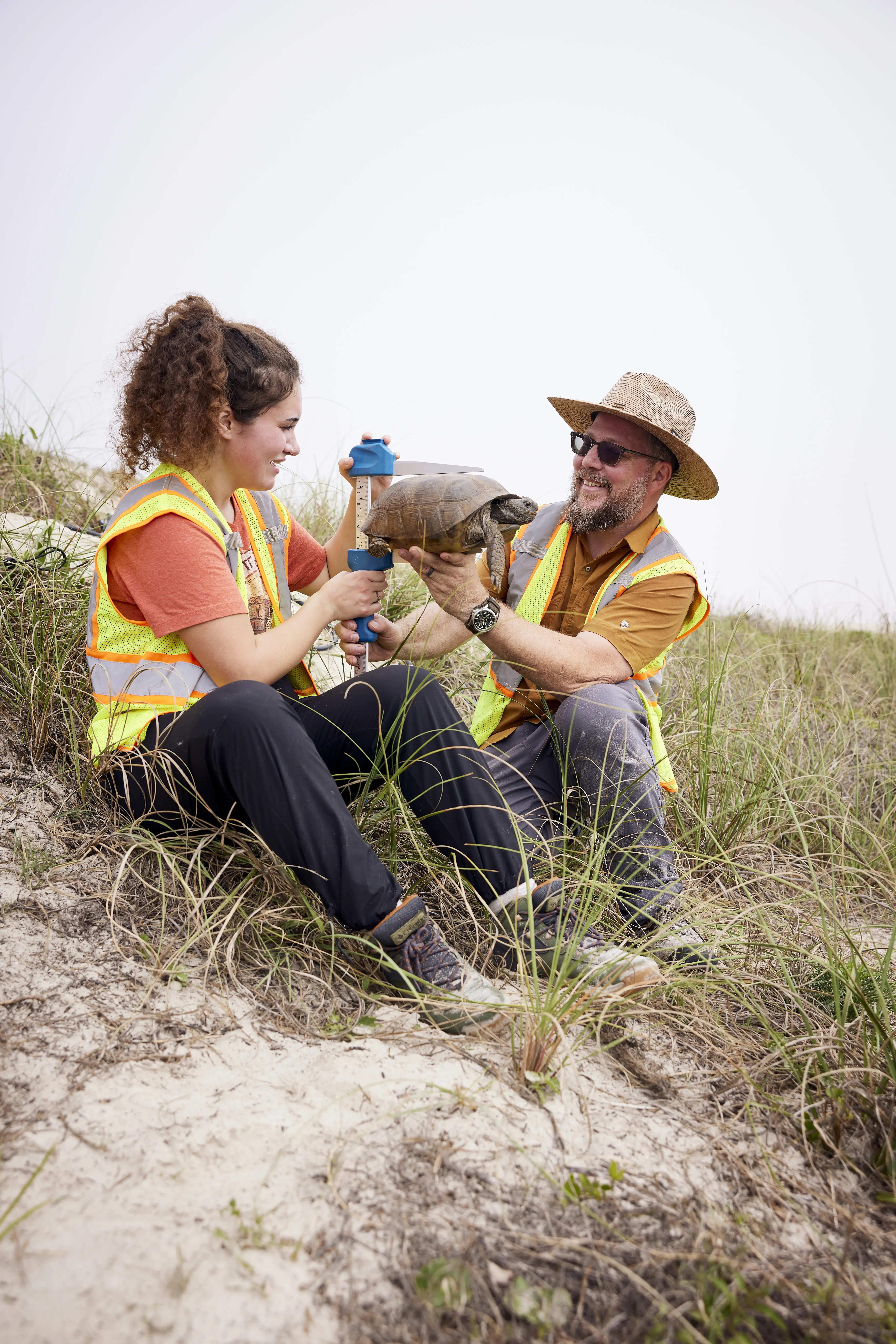 Professor Ben Atkinson with former student at GTM Research Reserve
