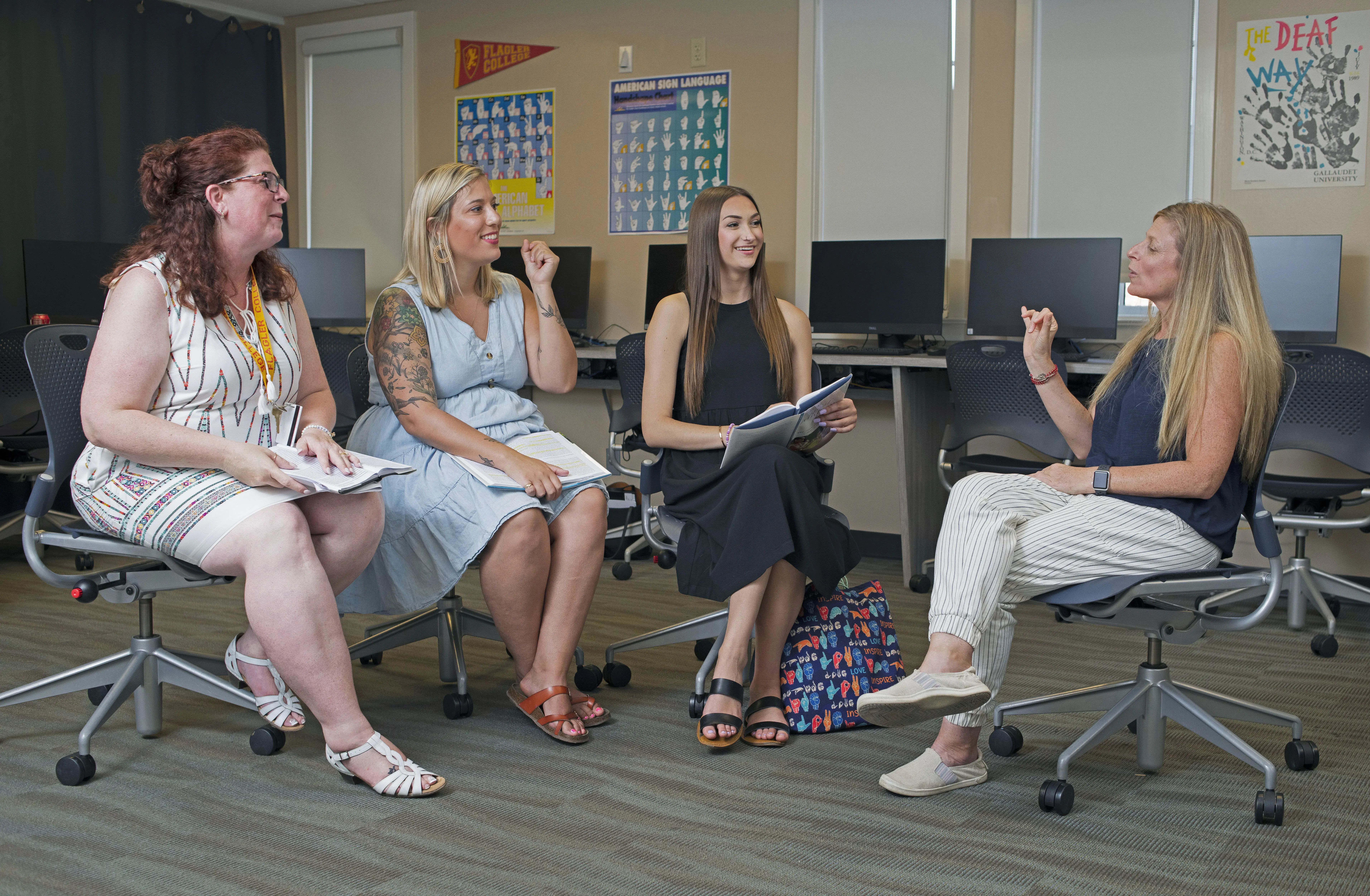 Jennifer instructing students