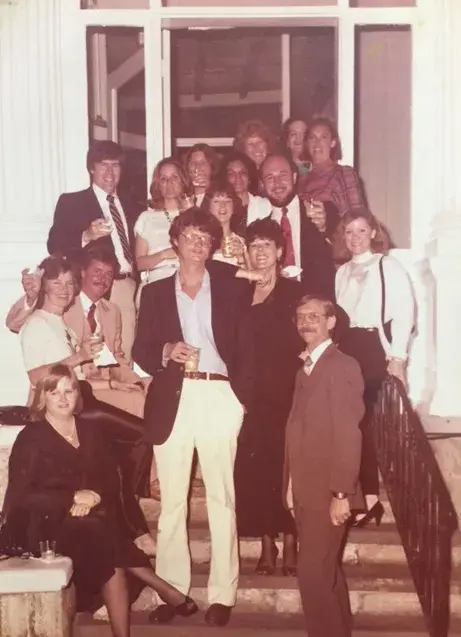 Bev & other early alumni gathered together decades later