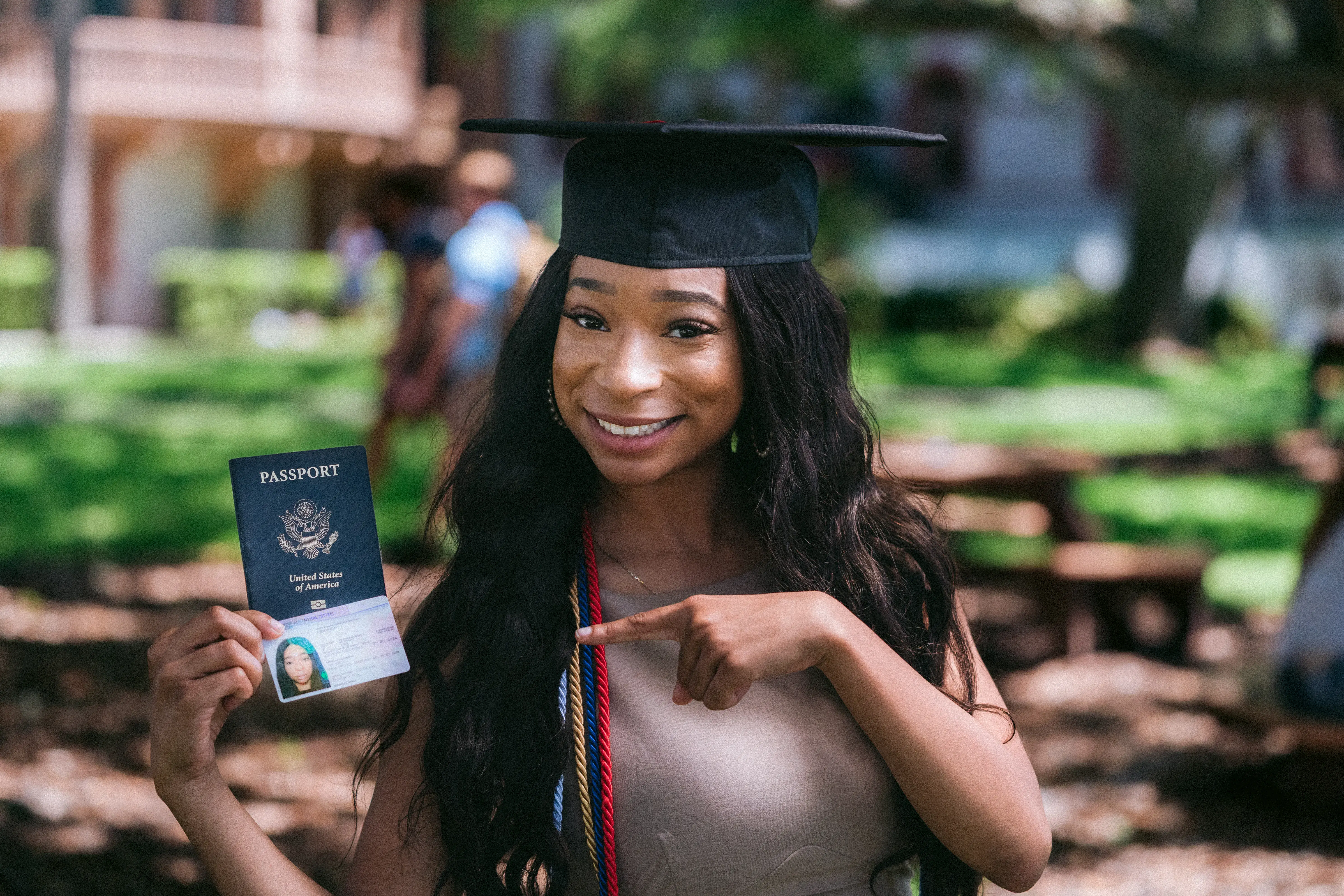Aubree Stephens with Passport