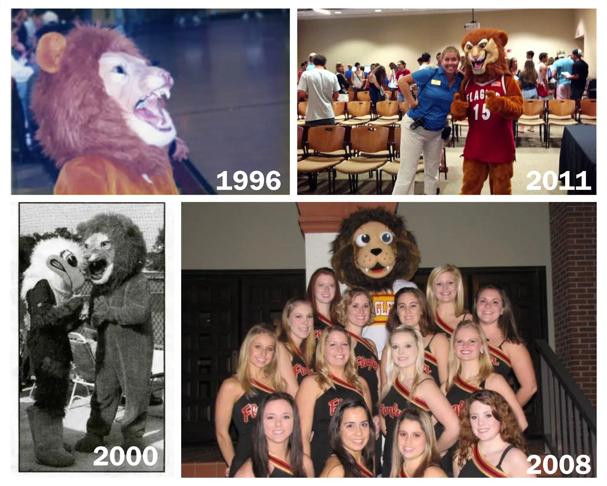 Lewis the Lion Costumes over the years
