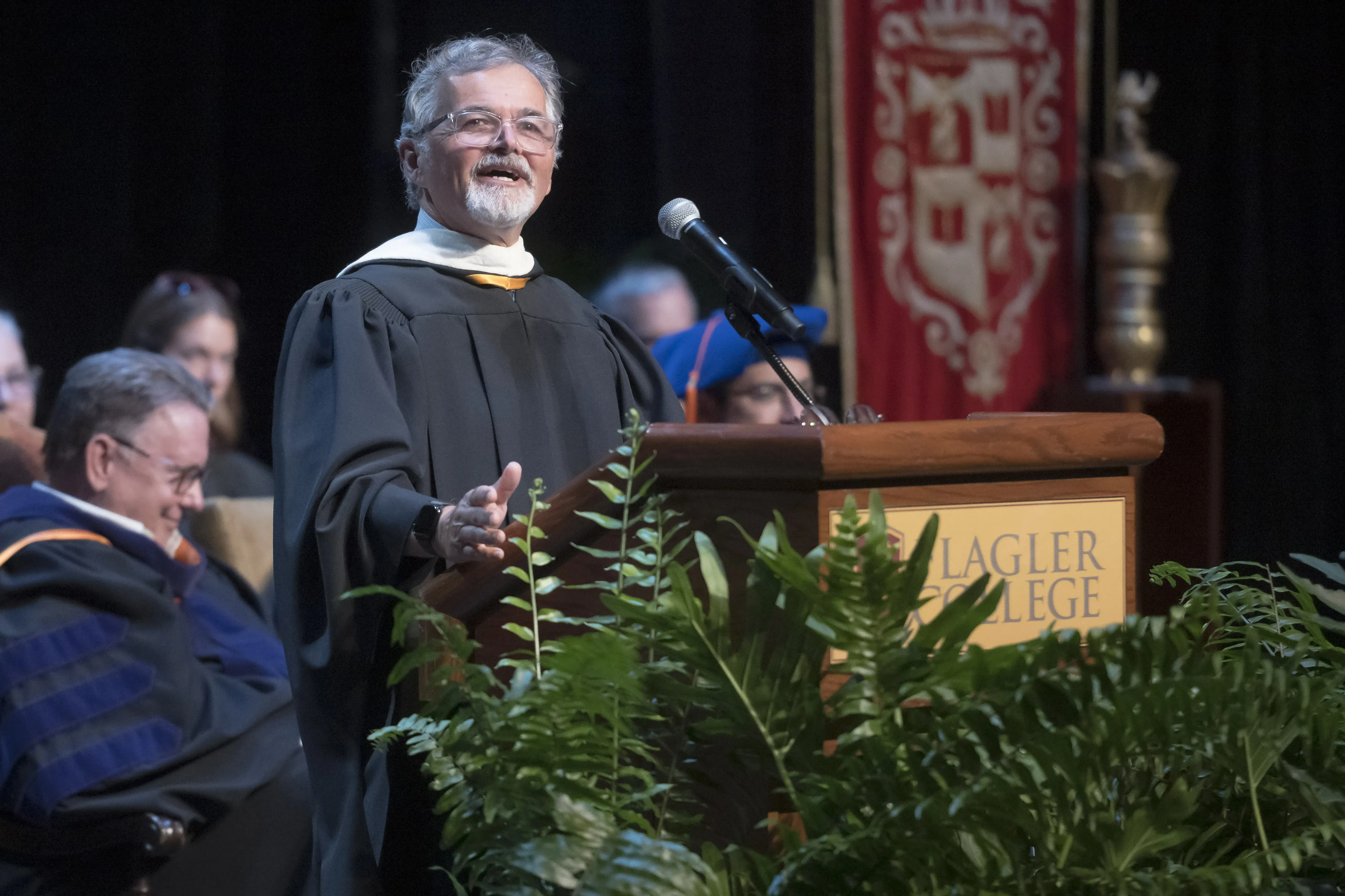 Jim Gilmore speaking at Convocation 2025