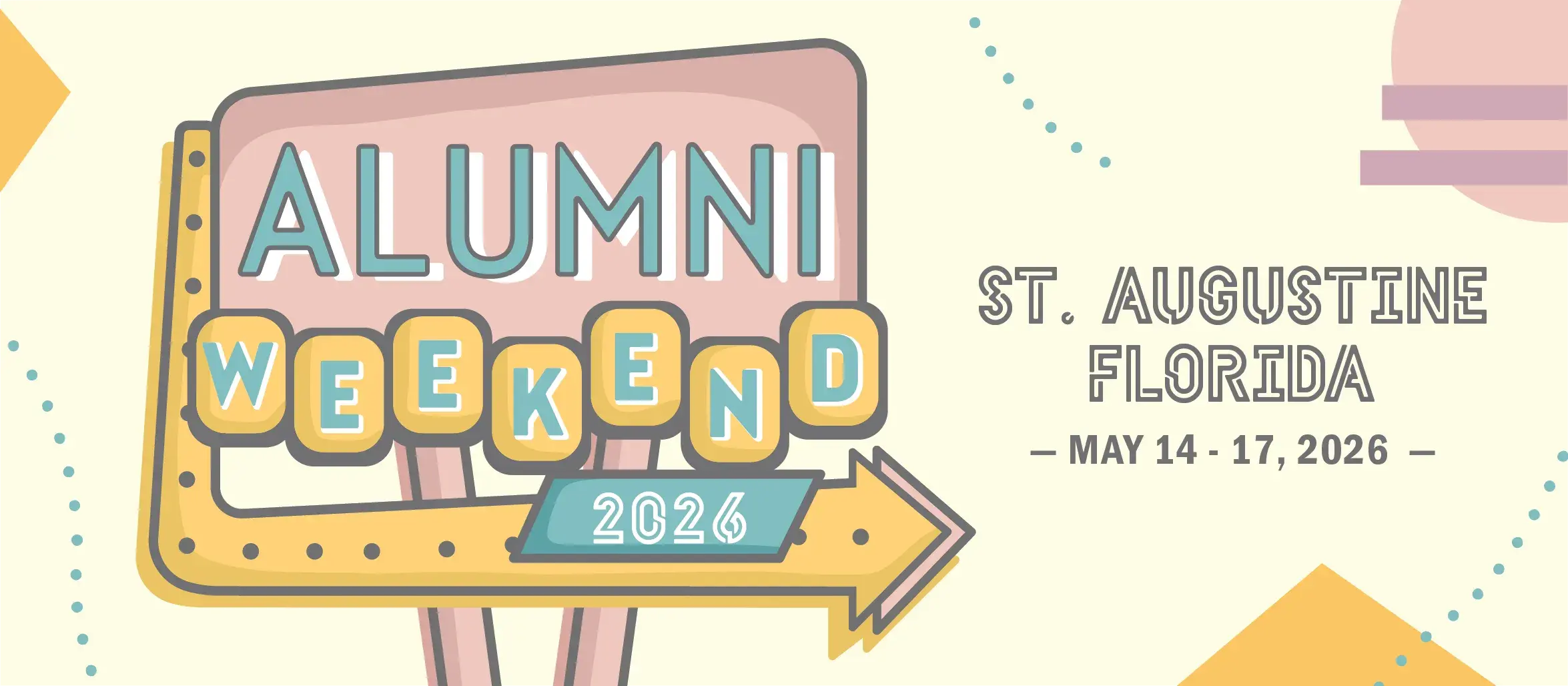 Flagler College Alumni Weekend 2026 Banner